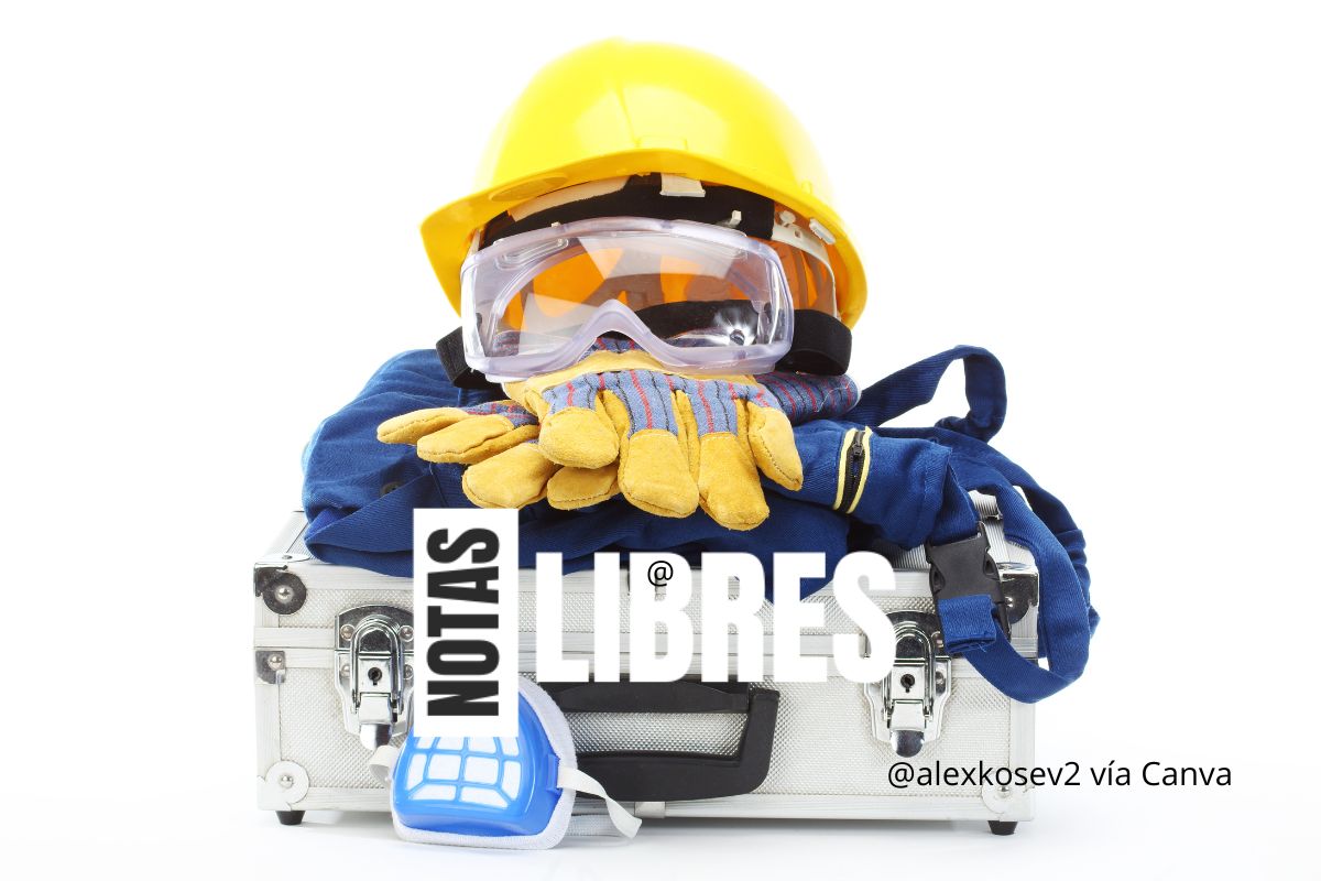 Casco, guantes, gafas y mascarilla como ejemplos de equipos de protección personal según la Ley de Seguridad y Salud en el Trabajo en Perú