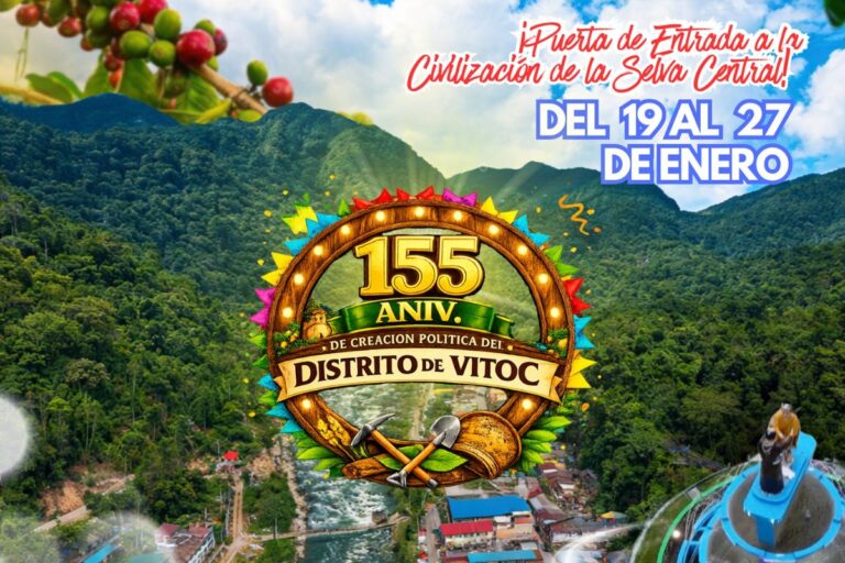 Aniversario del distrito de Vitoc- programa 2026